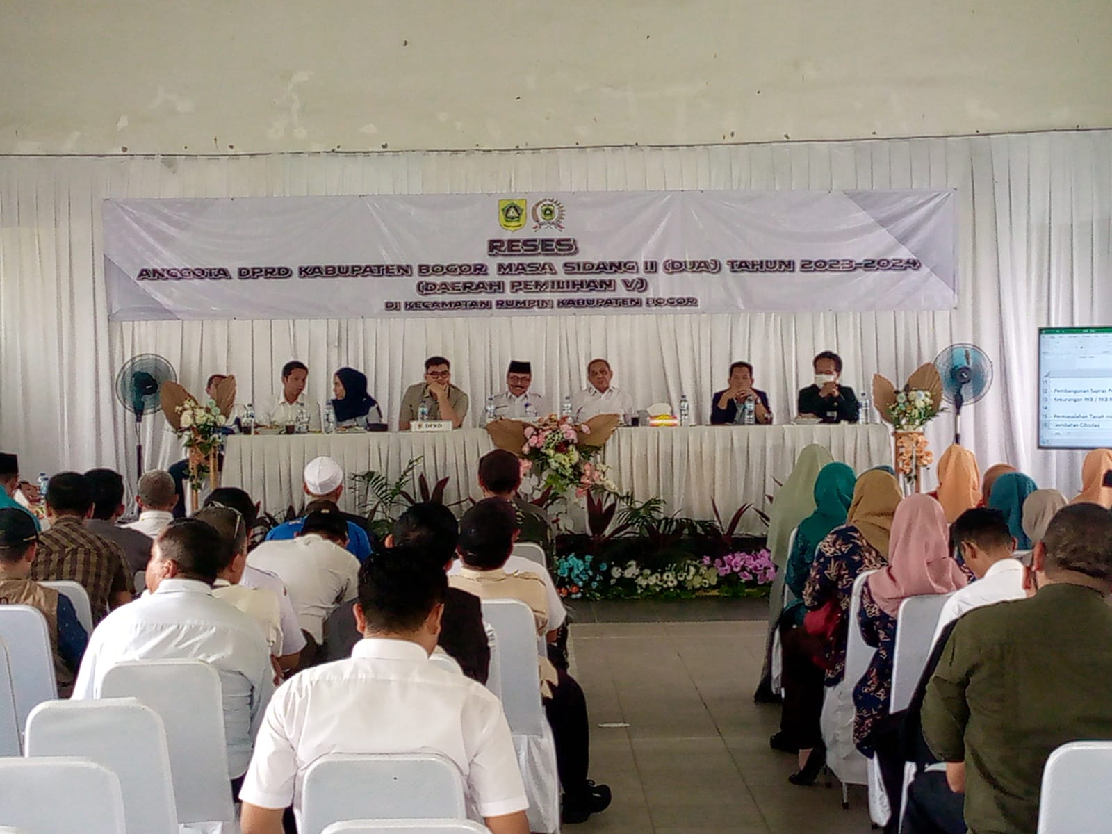 Anggota DPRD Kabupaten Bogor dari Dapil 5 saat melakukan reses di Kecamatan Rumpin