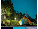 Pemandangan malam hari dengan melihat City Light yang indah di Bukit Cirampak Camping Ground