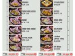 Menu yang ada di Nine Damara Coffee & Eatry Kota Bogor